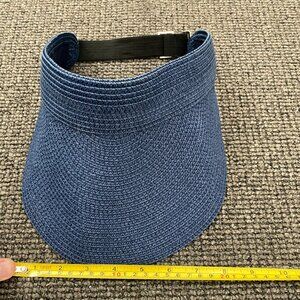 Simple Adult  Blue Paper Visor / Unknown Brand, Great Condition, Stretchy
